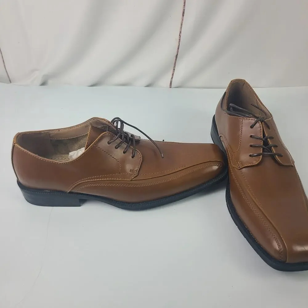 Mens JF‎ J Ferrar Kent Brown Lace Up Size 11M Oxford Dress Shoes